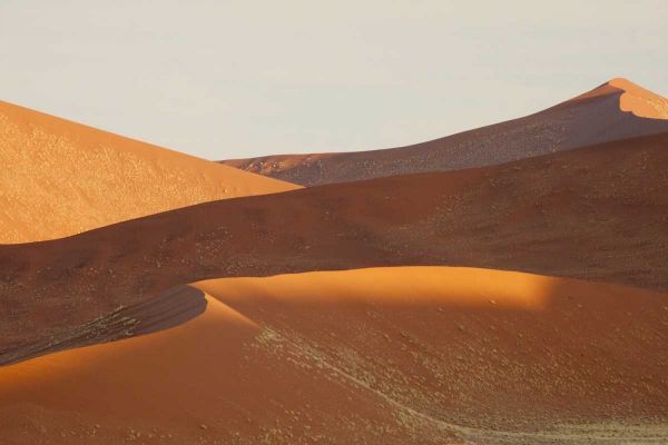 Namibia, Sossusvlei Sunrise over the sand dunes